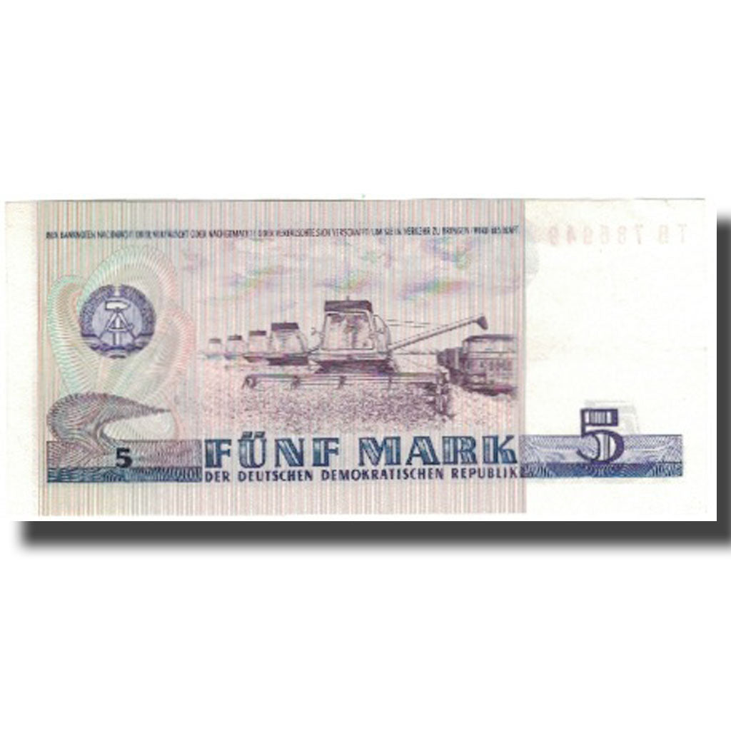 Banknote, Germany - Democratic Republic, 5 Mark, 1975, KM:27A, AU(55-58)