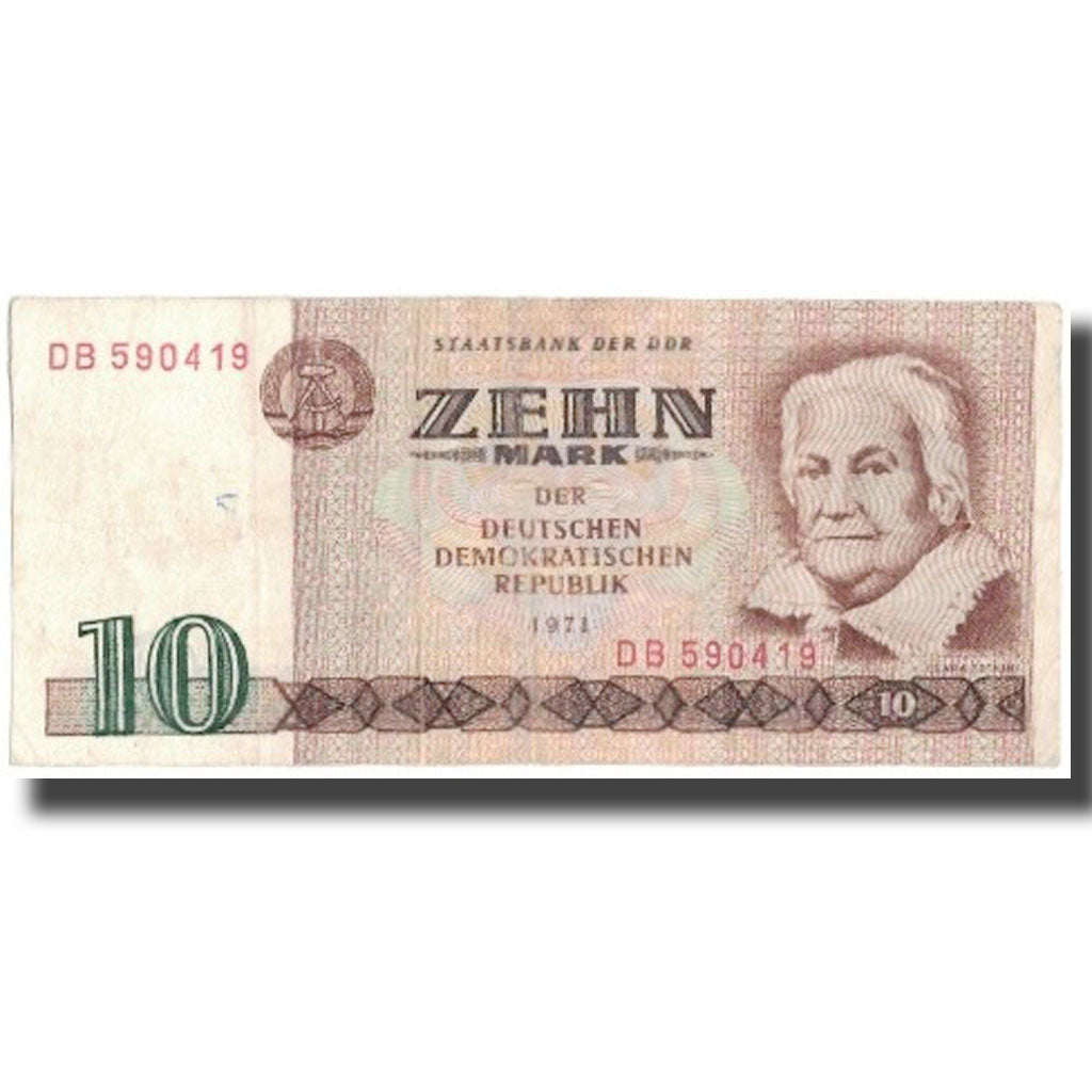 Banknote, Germany - Democratic Republic, 10 Mark, 1971, KM:28a, VF(30-35)