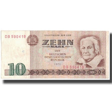 Banknote, Germany - Democratic Republic, 10 Mark, 1971, KM:28a, VF(30-35)