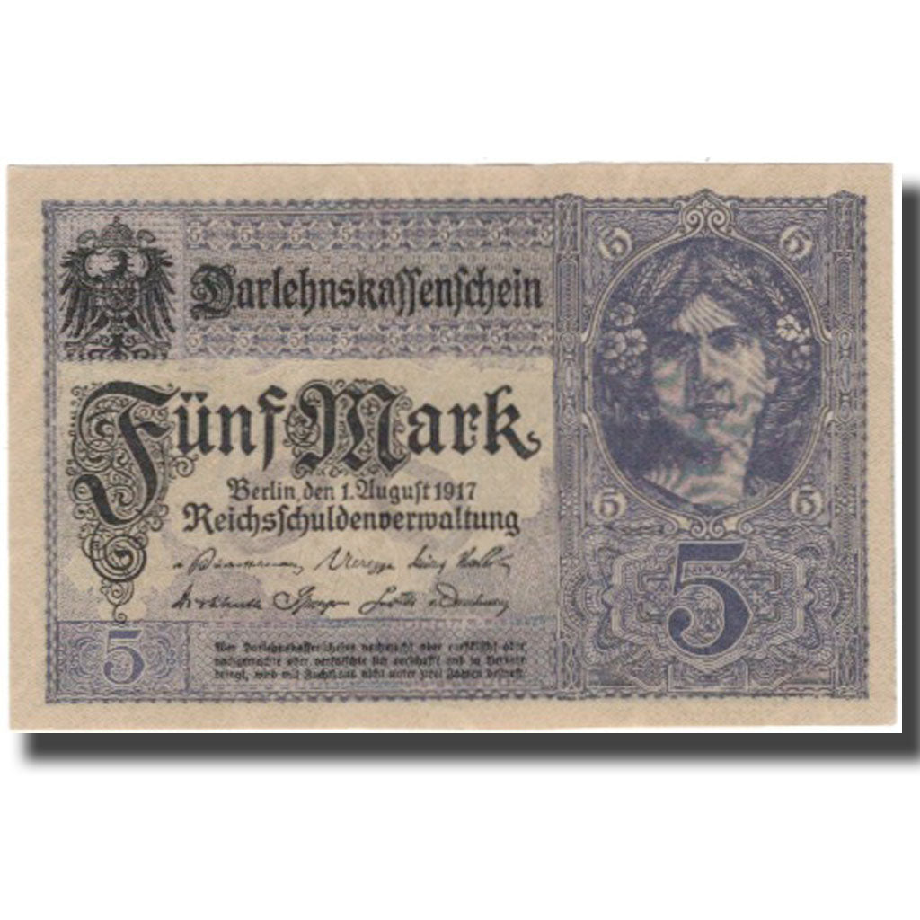 Geldschein, Deutschland, 5 Mark, KM:56b, UNZ