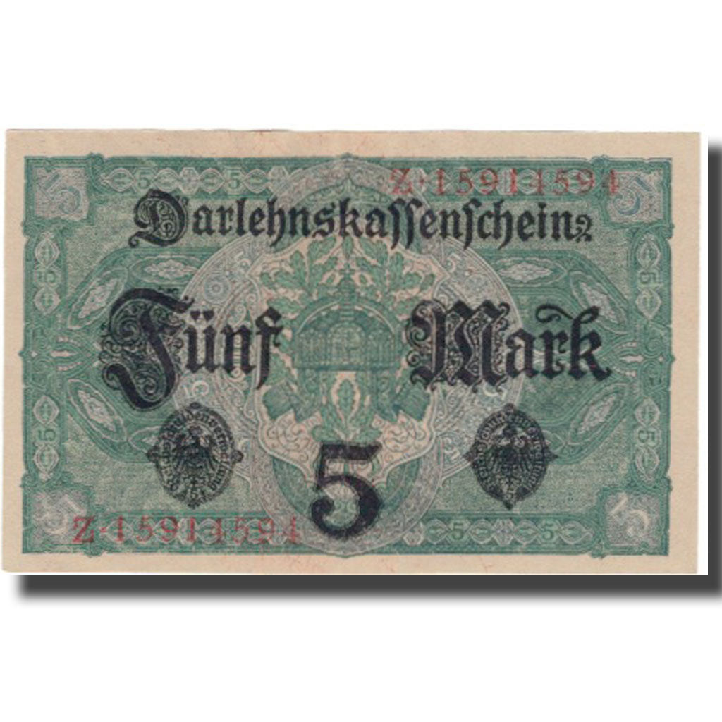 Geldschein, Deutschland, 5 Mark, KM:56b, UNZ