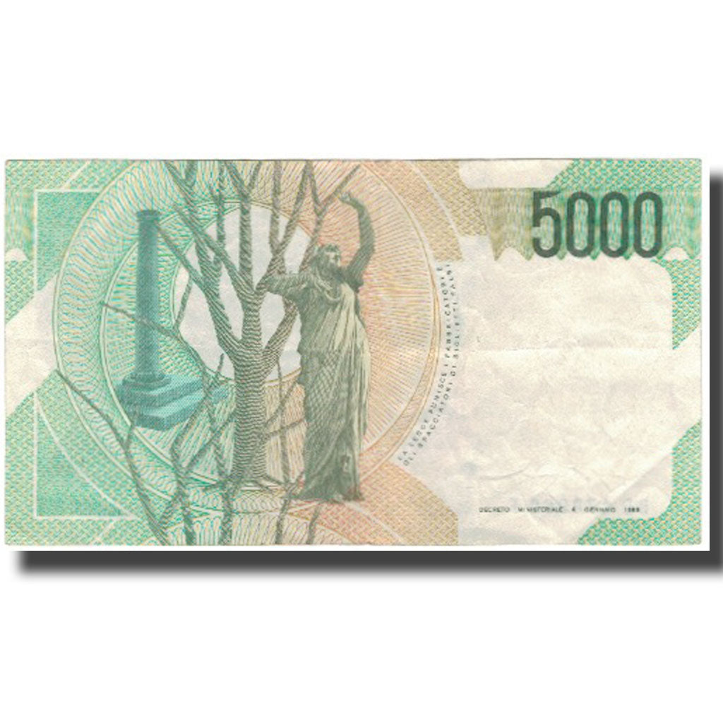 Nota, Itália, 5000 Lire, KM:111c, EF(40-45)