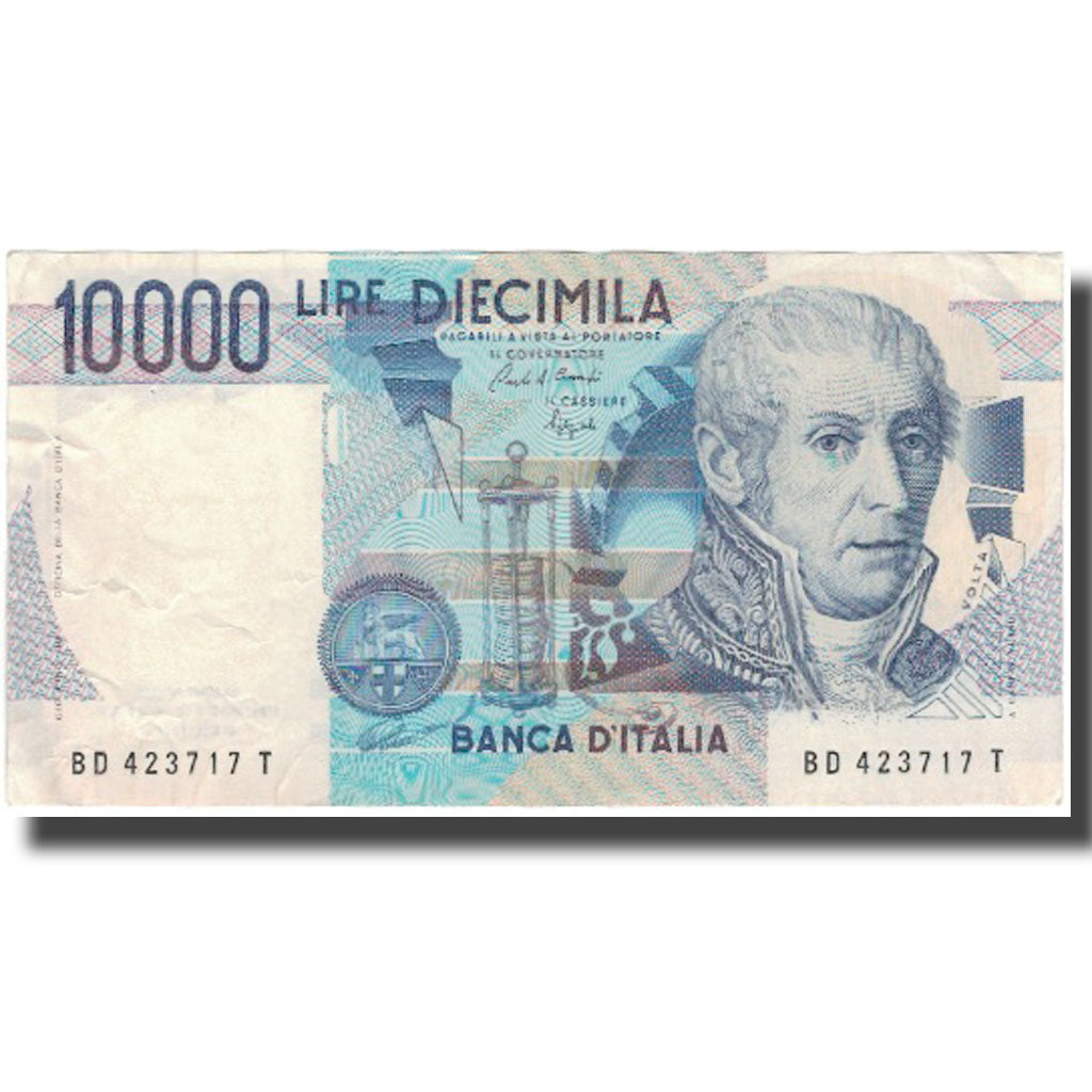 Nota, Itália, 10,000 Lire, KM:112b, EF(40-45)