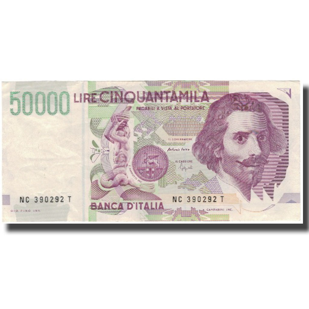 Banknote, Italy, 50,000 Lire, KM:116b, EF(40-45)
