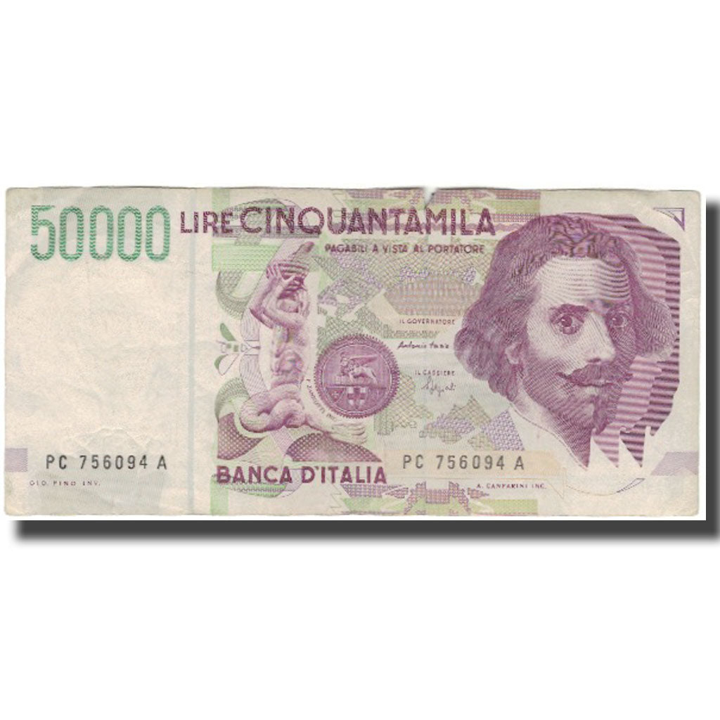 Banknote, Italy, 50,000 Lire, KM:116b, VF(30-35)