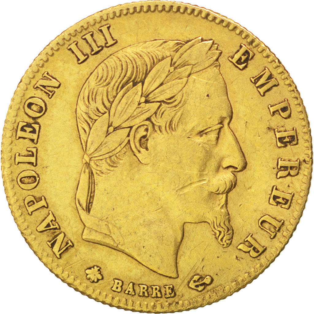FRANCE, Napoléon III, 5 Francs, 1862, Paris, KM #803.1, EF(40-45), Gold, Gadoury