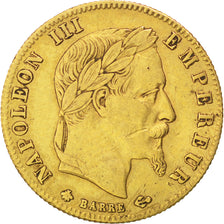 FRANCE, Napoléon III, 5 Francs, 1862, Paris, KM #803.1, EF(40-45), Gold, Gadoury