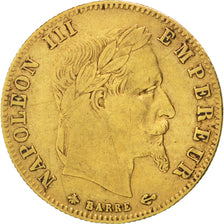 Francia, Napoleon III, Napoléon III, 5 Francs, 1864, Paris, MB+, Oro, KM:803...