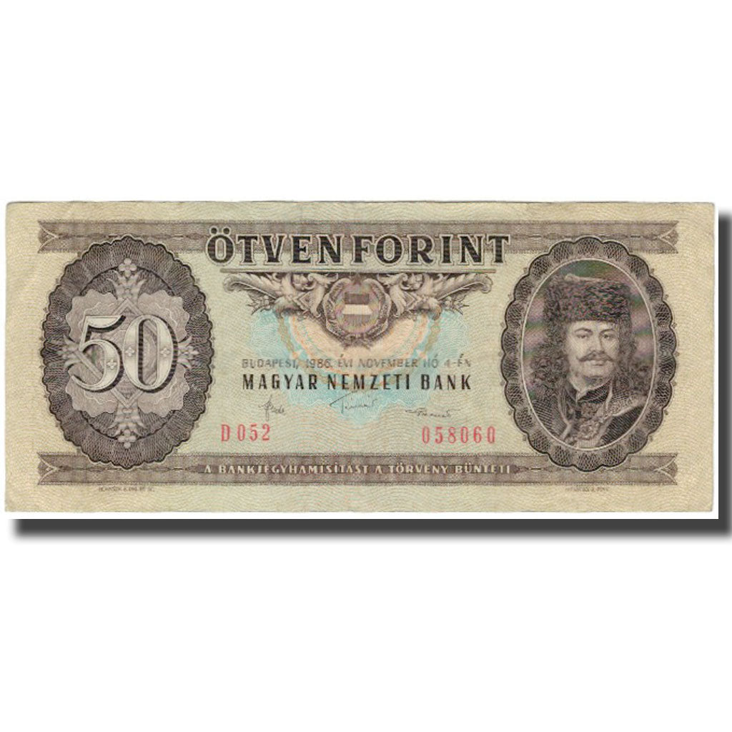 Banknote, Hungary, 50 Forint, 1986-11-04, KM:170g, EF(40-45)