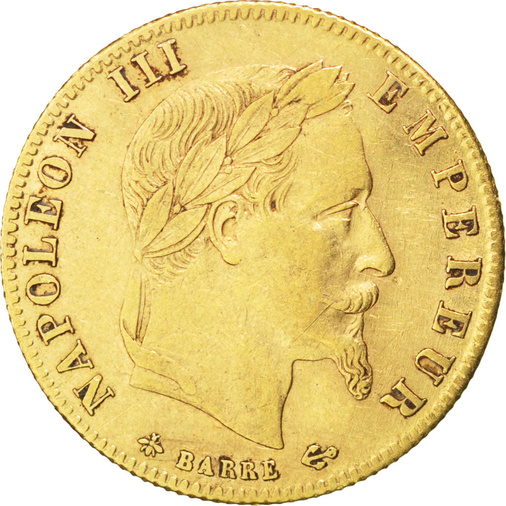 Second Empire, 5 Francs or Napoléon III tête laurée 1867 Paris, KM 803.1