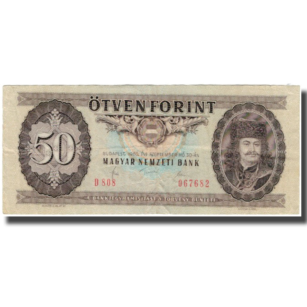 Banknot, Węgry, 50 Forint, 1980-09-30, KM:170d, EF(40-45)