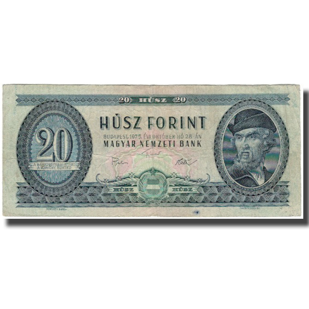 Banknote, Hungary, 20 Forint, 1975-10-28, KM:169f, VF(20-25)