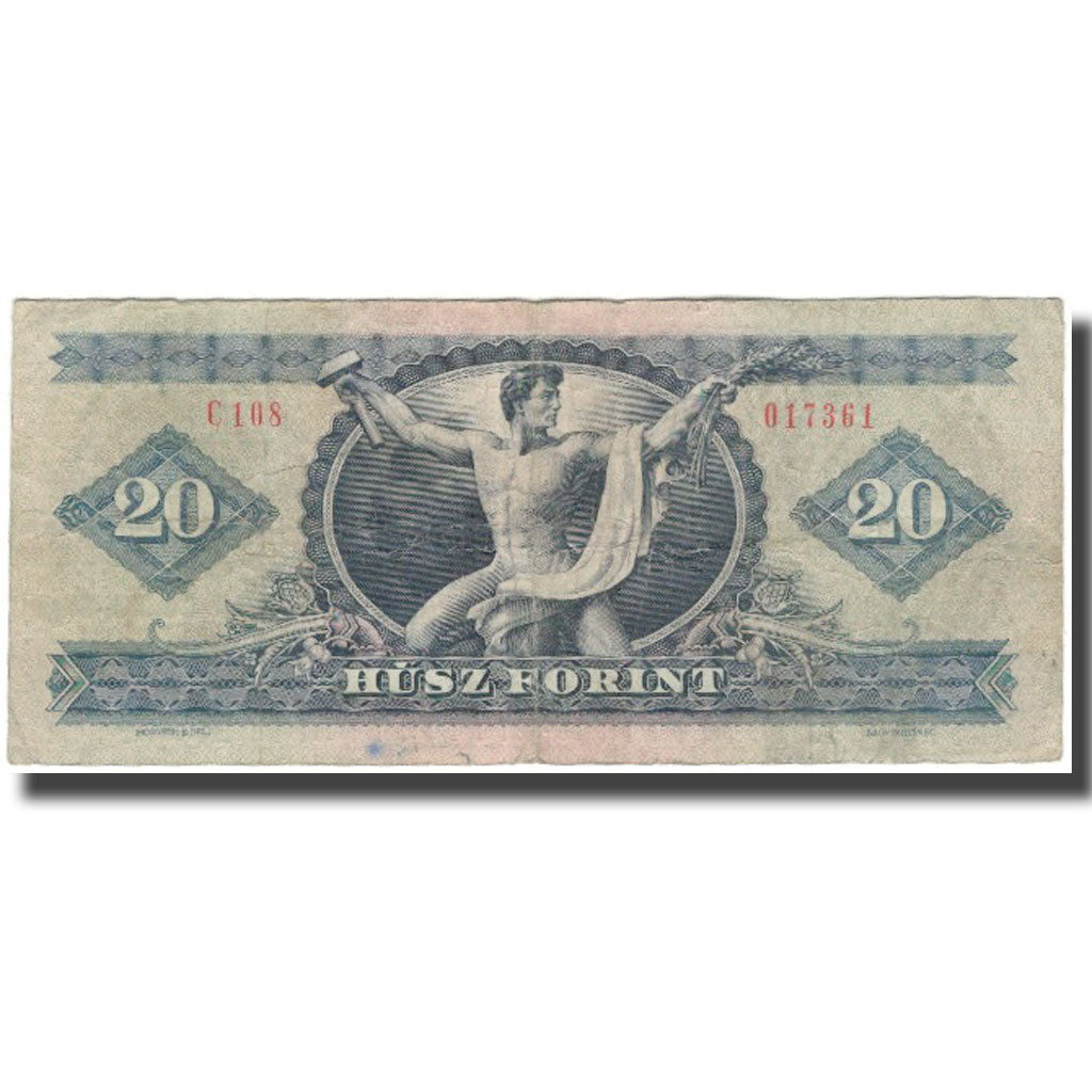 Banknote, Hungary, 20 Forint, 1975-10-28, KM:169f, VF(20-25)
