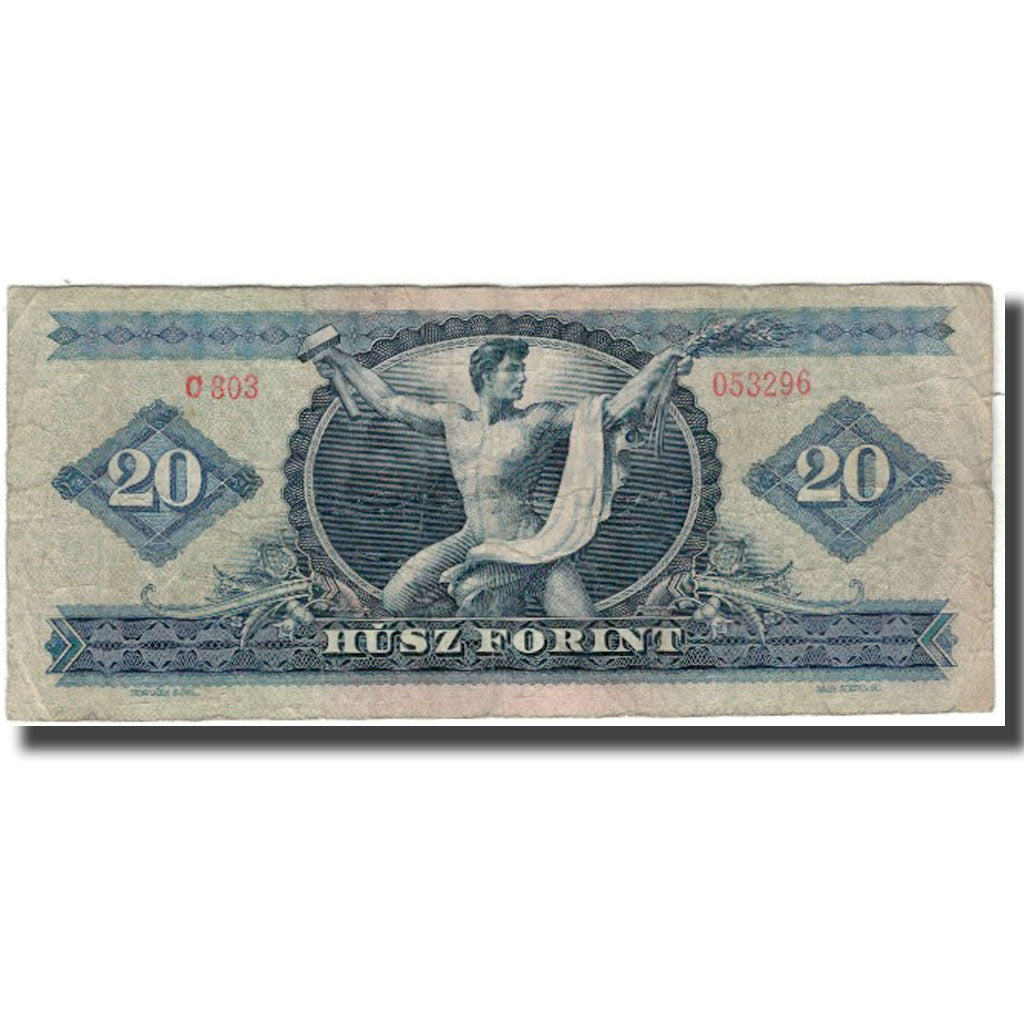 Biljet, Hongarije, 20 Forint, 1969-06-30, KM:169e, TB