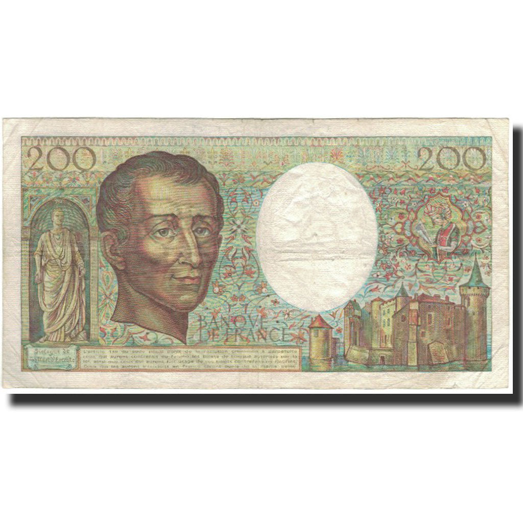 Francja, 200 Francs, Montesquieu, 1983, F(12-15), Fayette:70.3, KM:155a