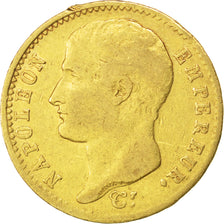 FRANCE, Napoléon I, 20 Francs, 1807, Paris, KM #A687.1, VF(20-25), Gold, Gadoury