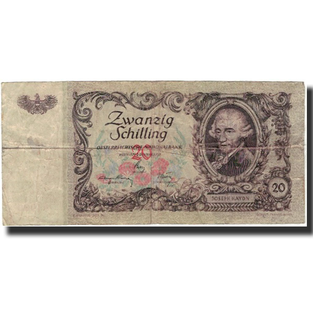 Banknote, Austria, 20 Schilling, 1950, KM:129a, F(12-15)