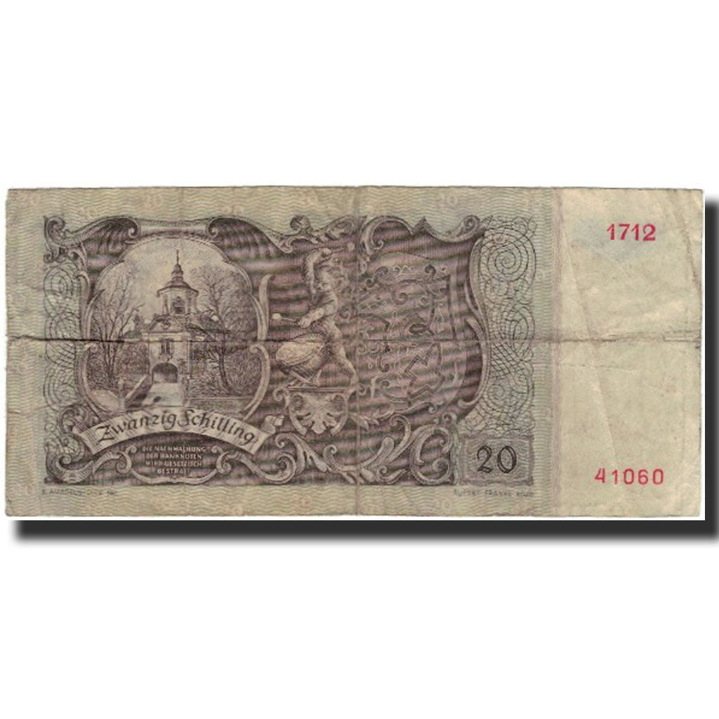 Banknote, Austria, 20 Schilling, 1950, KM:129a, F(12-15)
