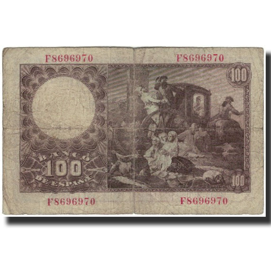 Banknote, Spain, 100 Pesetas, 1948-05-02, KM:137a, VG(8-10)
