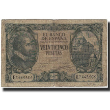 Banknote, Spain, 25 Pesetas, 1940-01-09, KM:116a, VG(8-10)