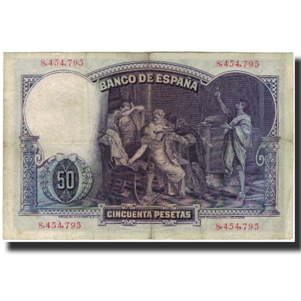 Banknote, Spain, 50 Pesetas, 1931-04-25, KM:82, VF(30-35)