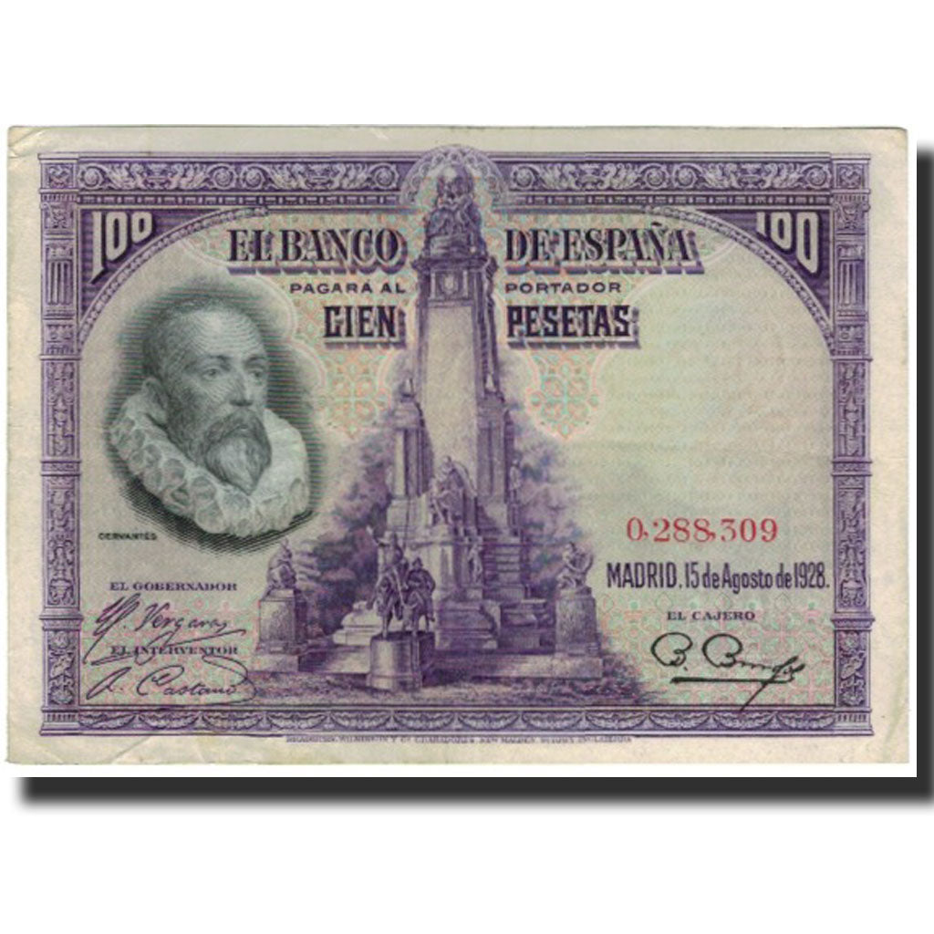 Geldschein, Spanien, 100 Pesetas, 1928-08-15, KM:76a, SS