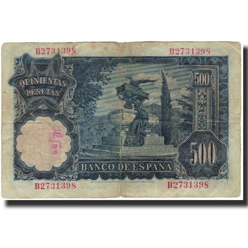 Biljet, Spanje, 500 Pesetas, 1951-11-15, KM:142a, B+