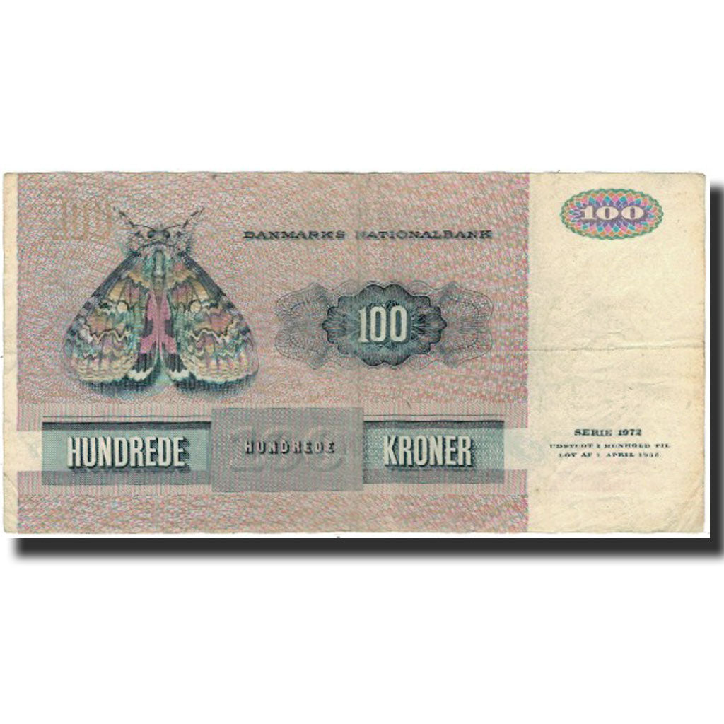 Billete, 100 Kroner, 1972, Dinamarca, KM:51m, BC