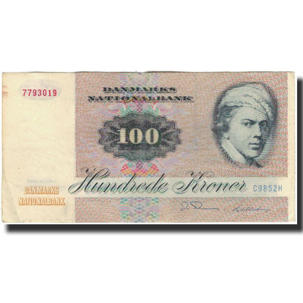 Billete, 100 Kroner, 1972, Dinamarca, KM:51m, MBC