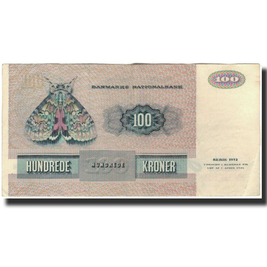 Billete, 100 Kroner, 1972, Dinamarca, KM:51m, MBC
