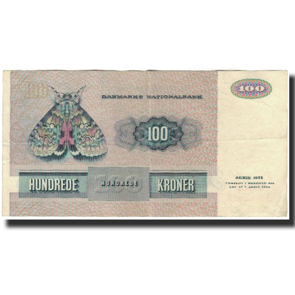 Biljet, Denemarken, 100 Kroner, 1972, KM:51m, TTB