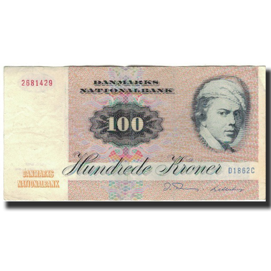 Biljet, Denemarken, 100 Kroner, 1972, KM:51o, TTB