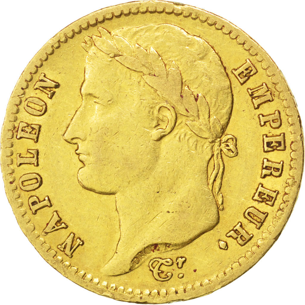 Francia, Napoléon I, 20 Francs, 1813, Paris, BB, Oro, KM:695.1, Gadoury:1025