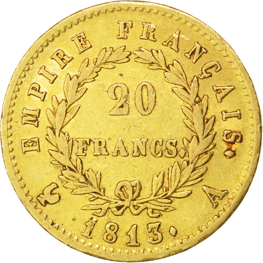 Francia, Napoléon I, 20 Francs, 1813, Paris, BB, Oro, KM:695.1, Gadoury:1025