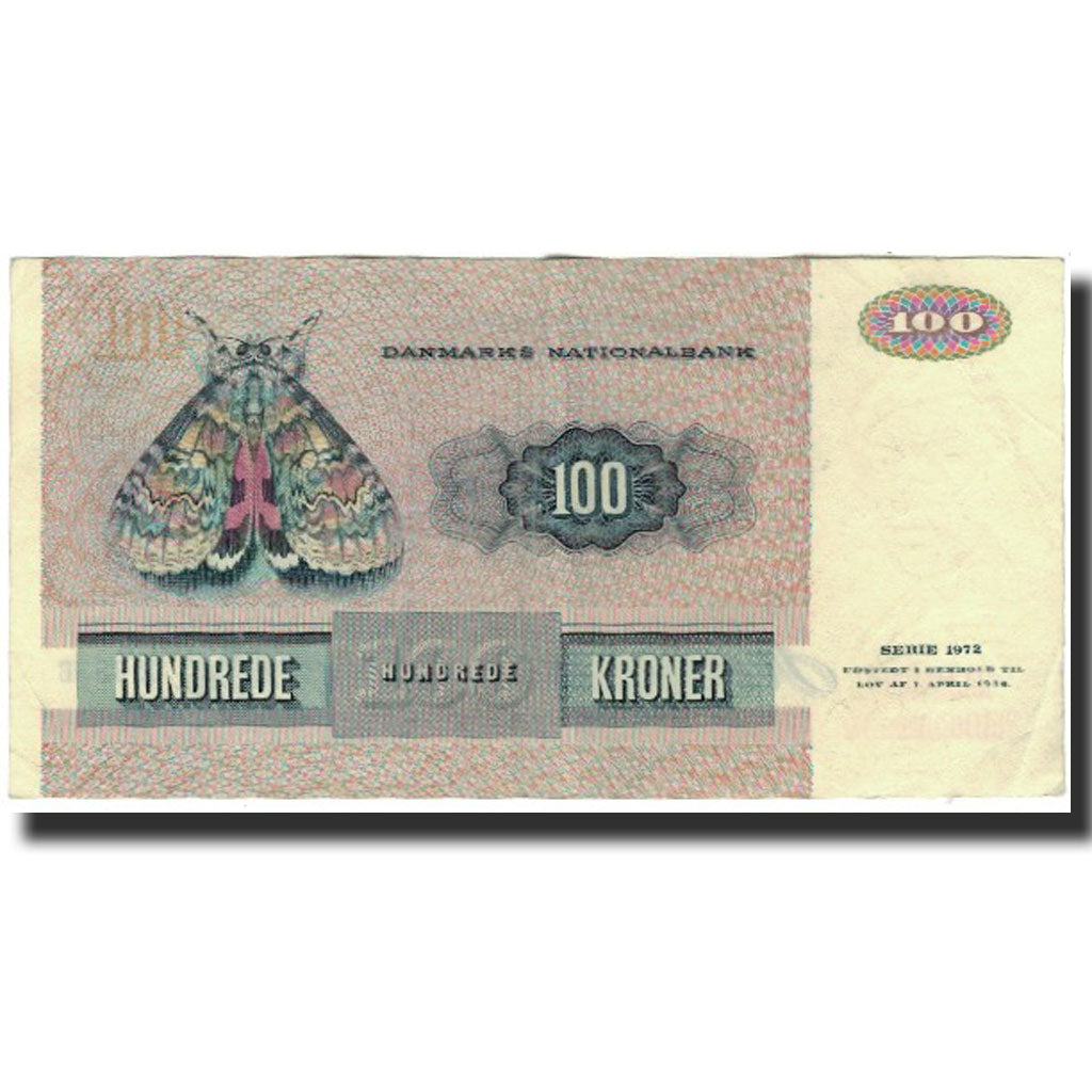 Billete, 100 Kroner, 1972, Dinamarca, KM:51r, MBC