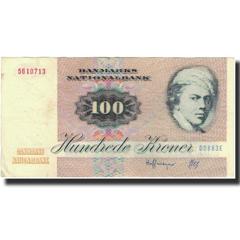 Billete, 100 Kroner, 1972, Dinamarca, KM:51r, BC+