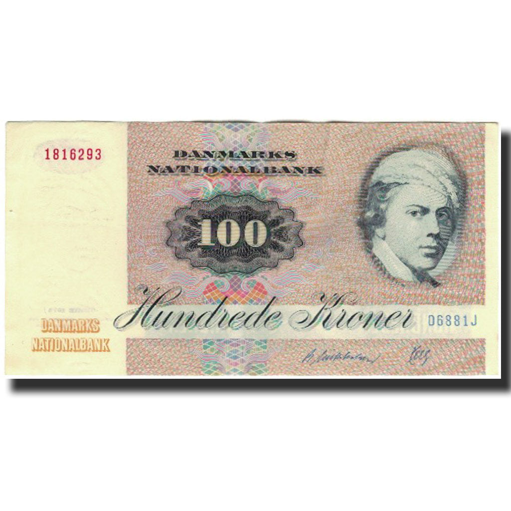 Billete, 100 Kroner, 1972, Dinamarca, KM:51r, MBC
