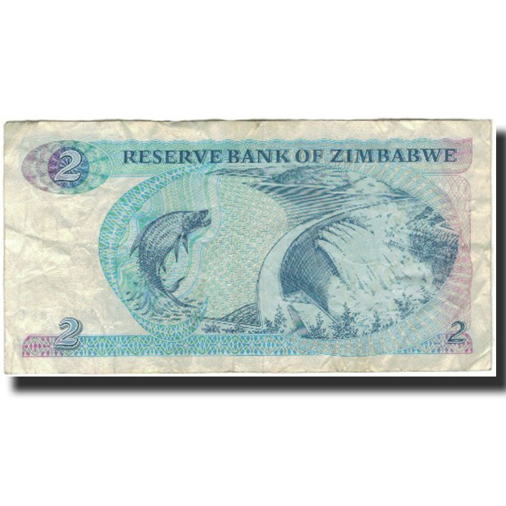 Billete, 2 Dollars, Zimbabue, KM:1c, RC+
