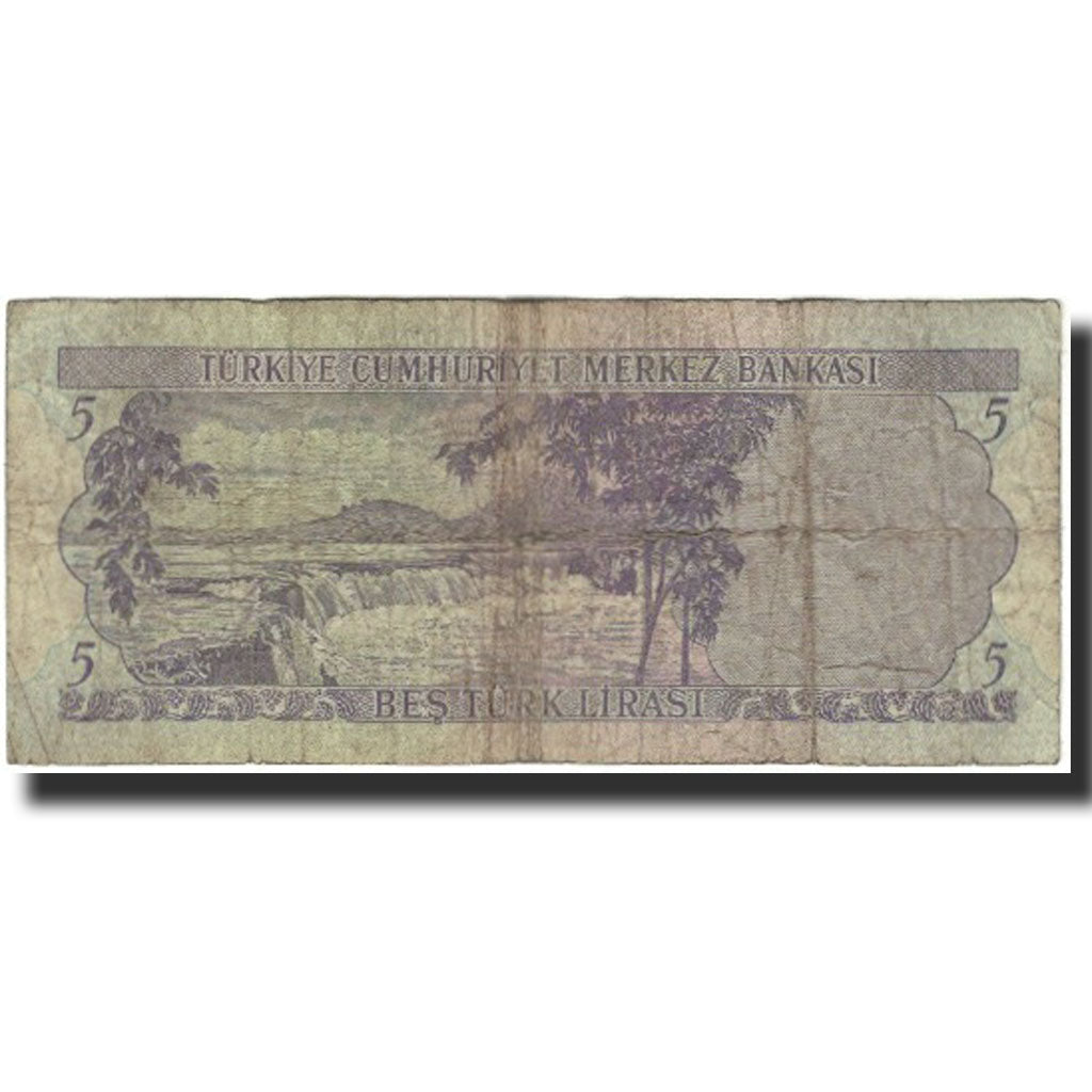 Banknote, Turkey, 5 Lira, KM:179, VG(8-10)