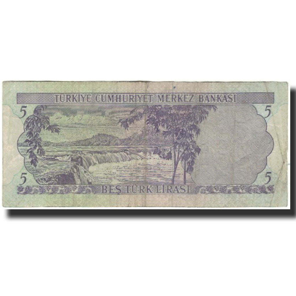 Banknote, Turkey, 5 Lira, KM:179, VF(20-25)