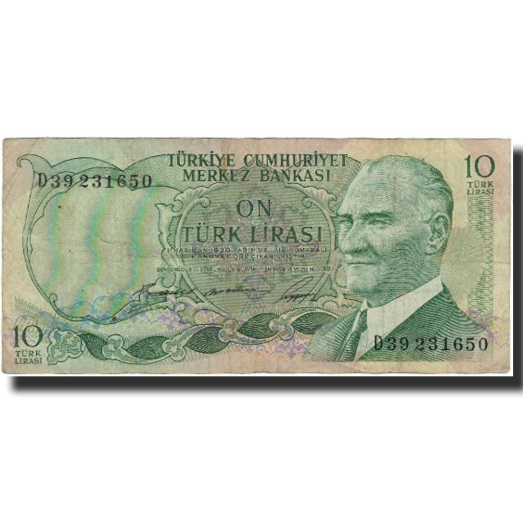 Geldschein, Türkei, 10 Lira, KM:180, SGE+
