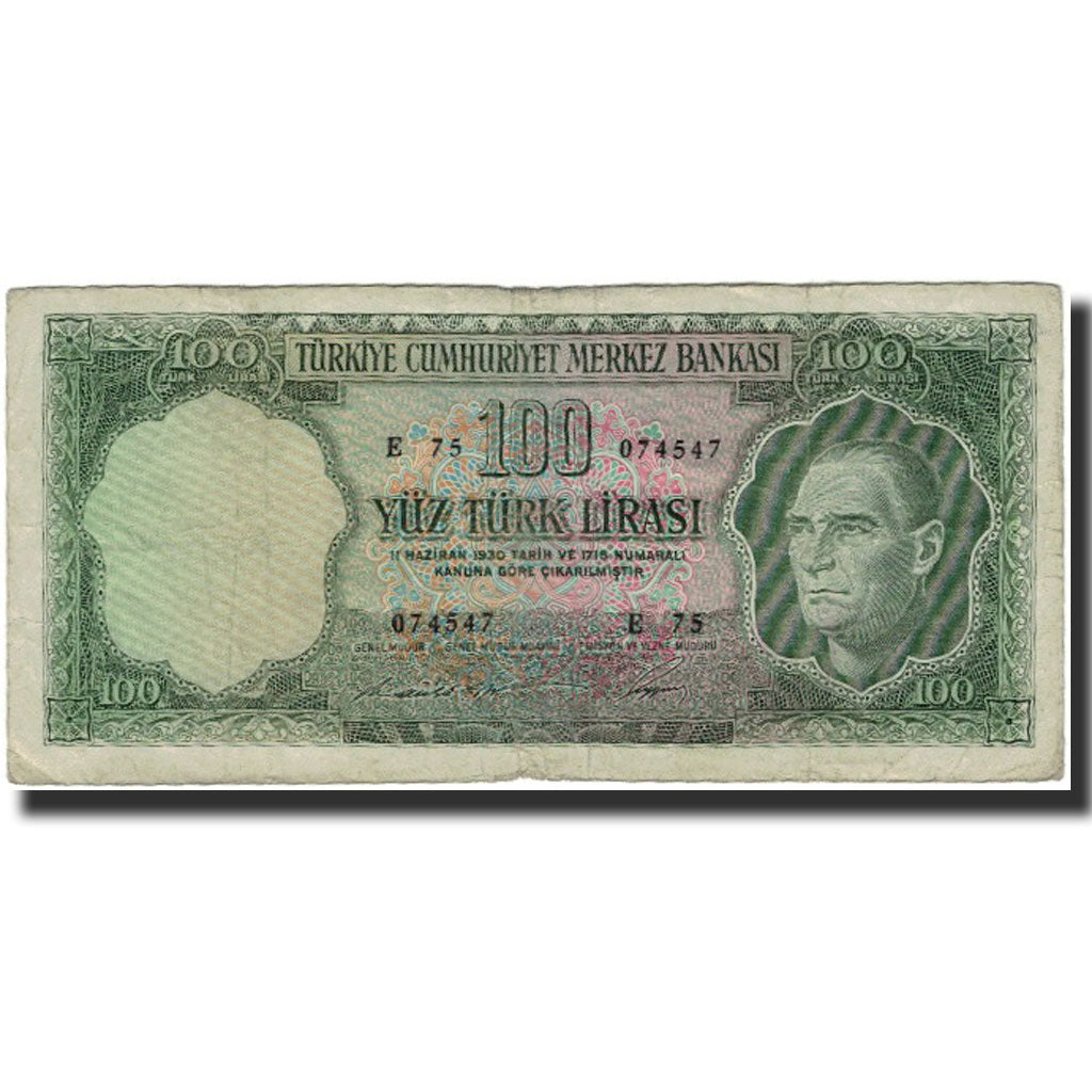 Banknote, Turkey, 100 Lira, KM:182, F(12-15)