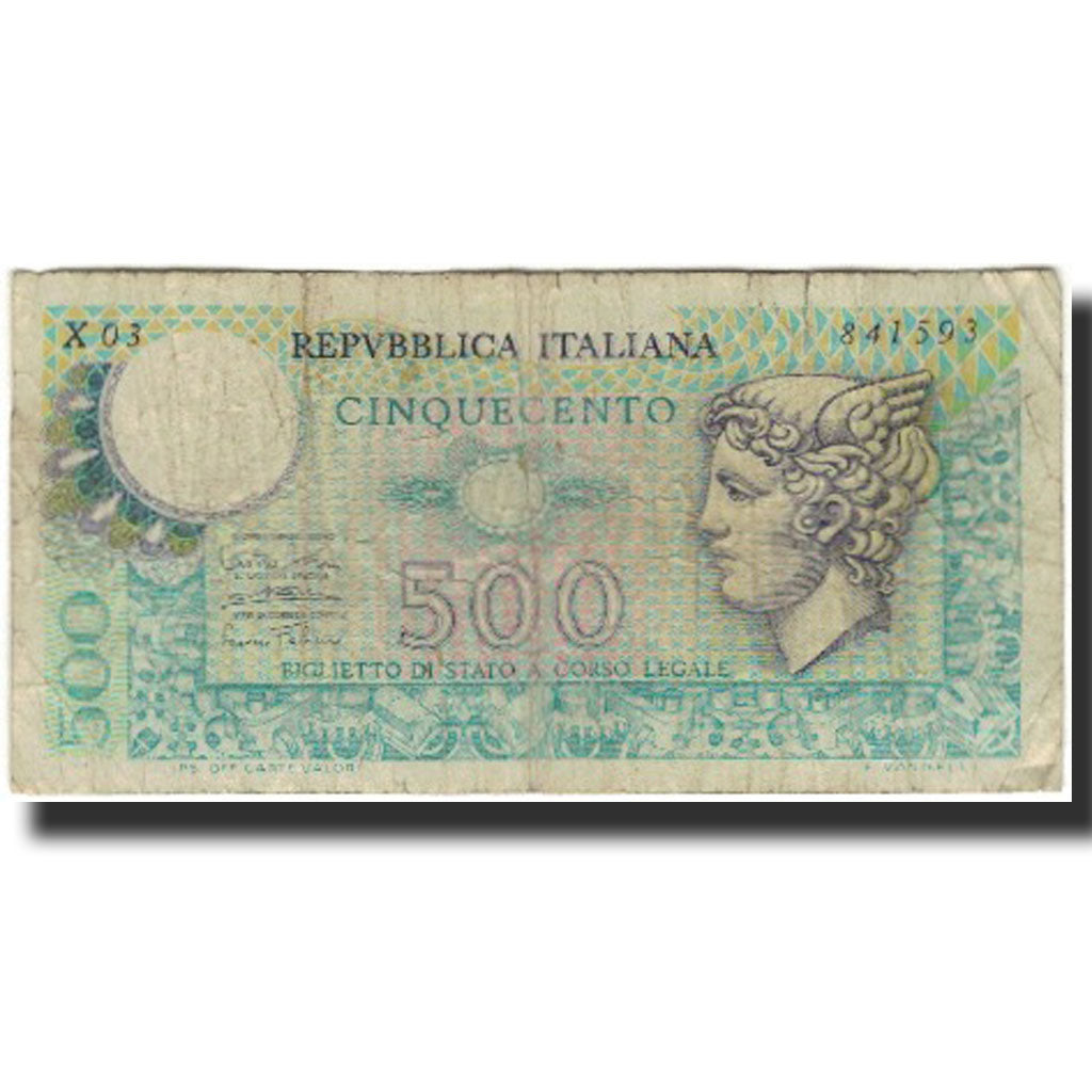Geldschein, Italien, 500 Lire, KM:94, SGE