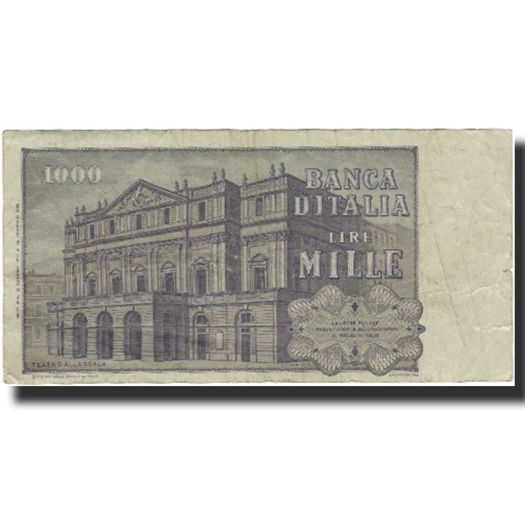 Banknot, Włochy, 1000 Lire, KM:101e, F(12-15)