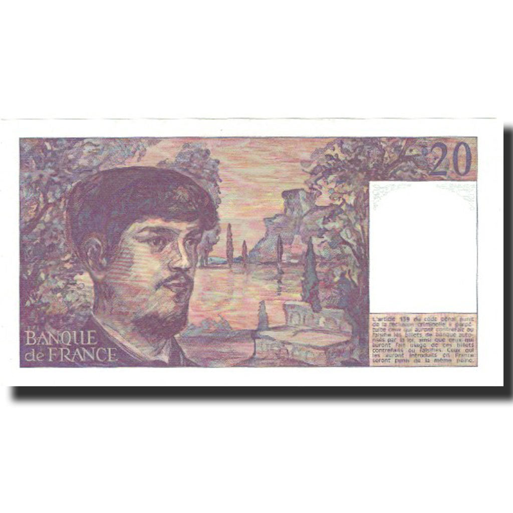 France, 20 Francs, Debussy, 1980, UNC(65-70), Fayette:66.1, KM:151a