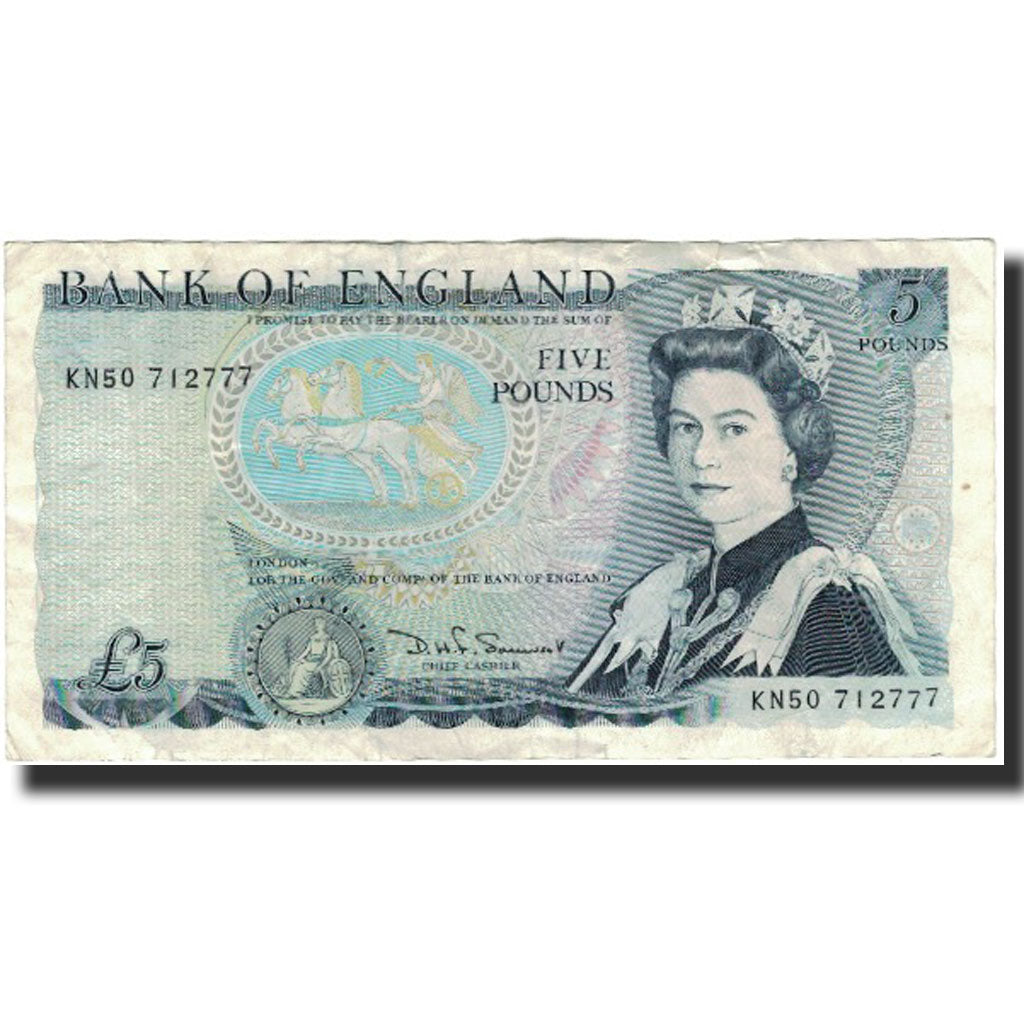 Billete, 5 Pounds, Gran Bretaña, KM:378c, BC