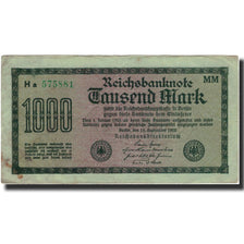 Billete, 1000 Mark, 1922, Alemania, KM:76h, BC+