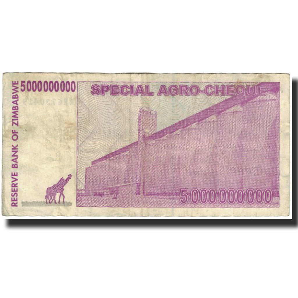 Banknote, Zimbabwe, 5 Billion Dollars, 2008-05-15, KM:61, VF(20-25)