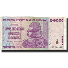 Biljet, Zimbabwe, 500 Million Dollars, 2008, KM:82, TTB