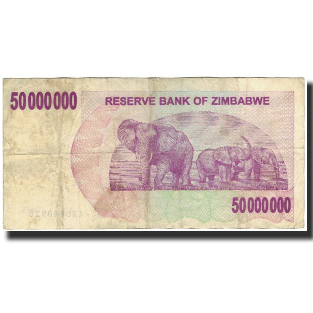 Banknote, Zimbabwe, 50 Million Dollars, 2008, KM:57, VF(20-25)